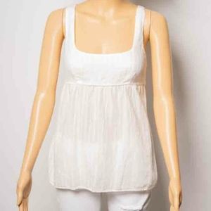White, tie back, cami by Vince